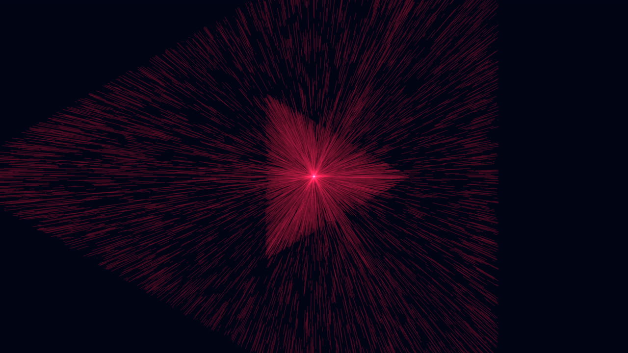 Captivating red laser beam shooting from center