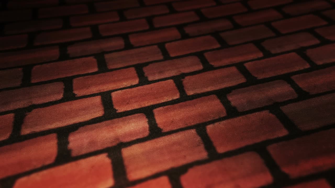 복사 공간과 함께 벽돌 도로를 는 것: 달리고 는 걸음, 달리기 발의 클로즈업, 비즈니스 린지 컨셉, 루프 애니메이션