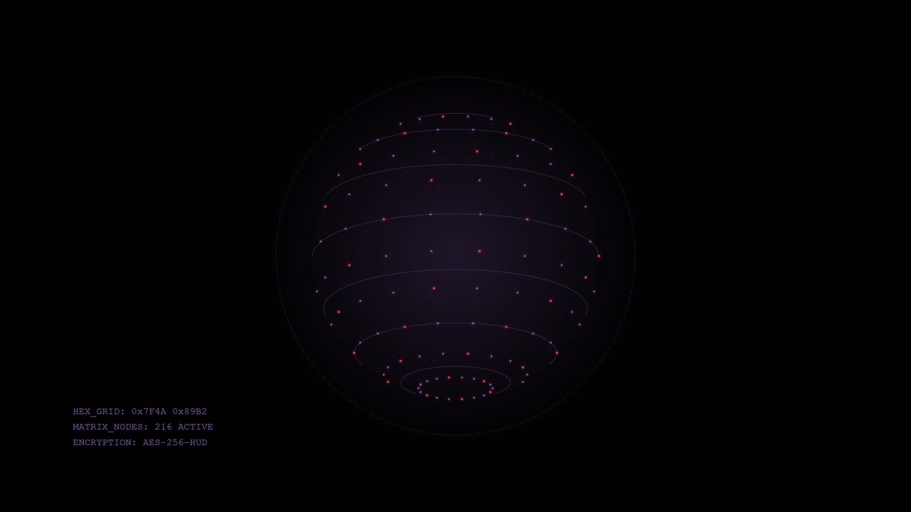 Digital Holographic Sphere Rotating with Data Overlay