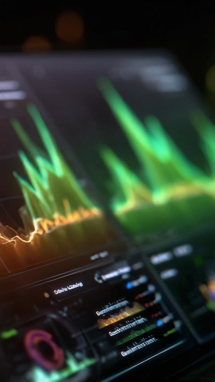 Visual Representation of Data Analytics with Colorful Graphs and Metrics Demonstrating Trends and Insights in a Modern Digital Environment