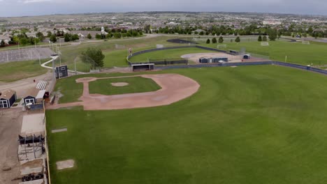 Aerial-view-of-a-baseball-diamond-in-a-local-park