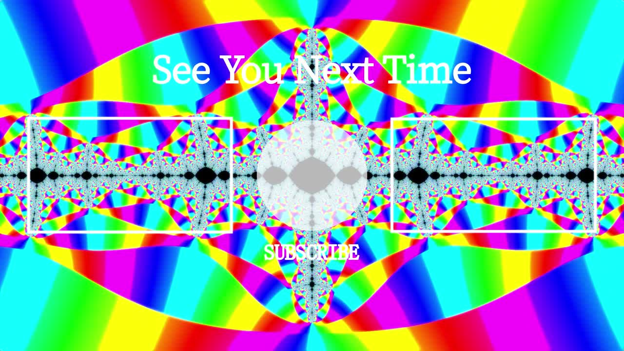 사이키델릭 플래시 엔드 카드 엔딩 스크린 모션 그래픽