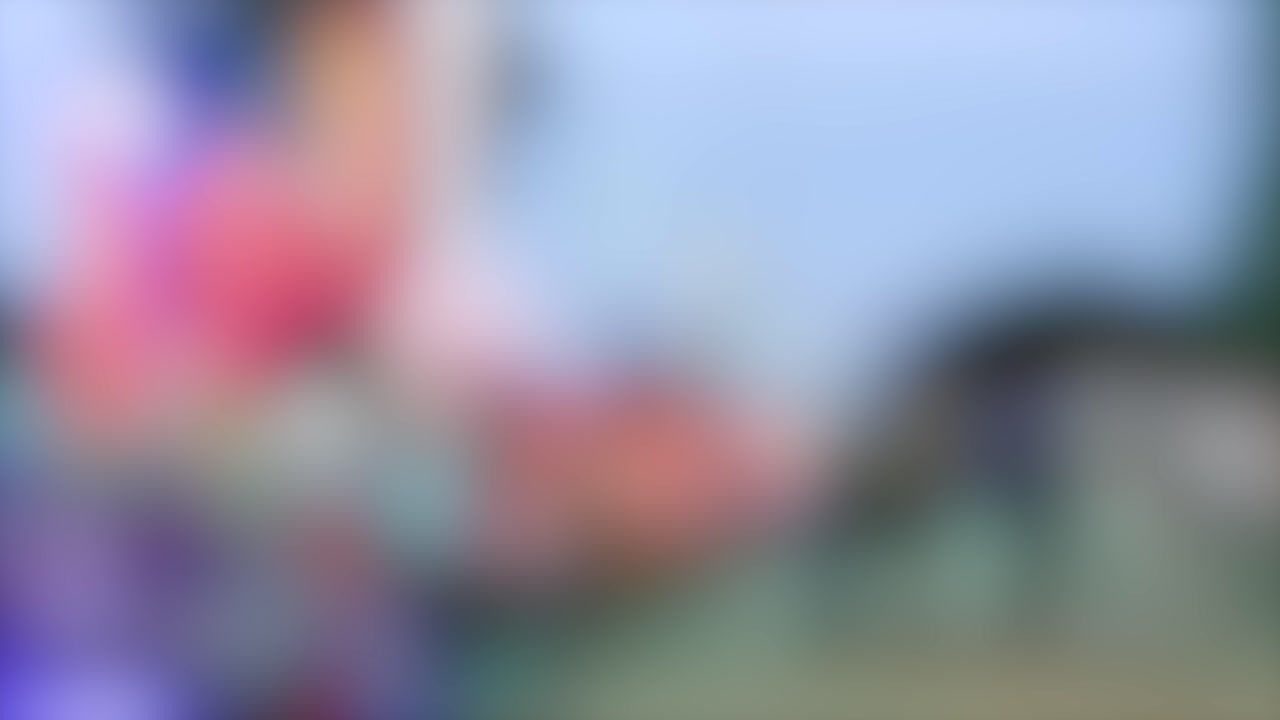 다채로운 불빛이 움직이는 승용차에서 흐릿해집니다.