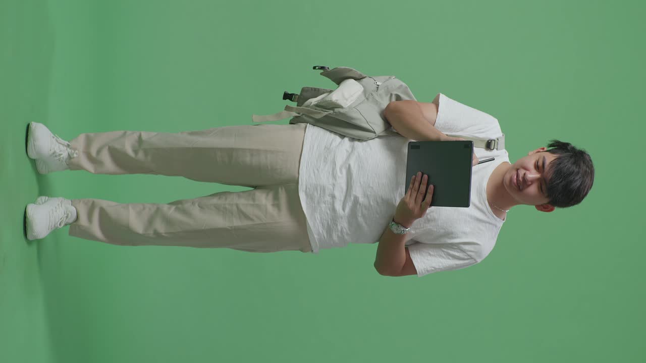 estudiante que usa una tableta