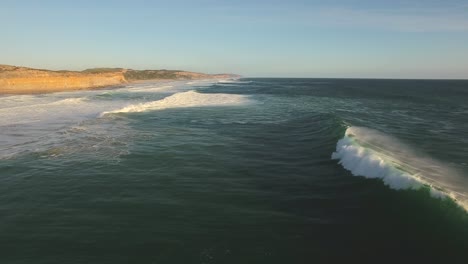 drone shot of the surf near the great ocean road