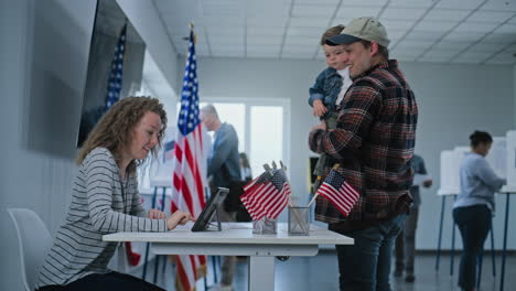 voting at a polling place