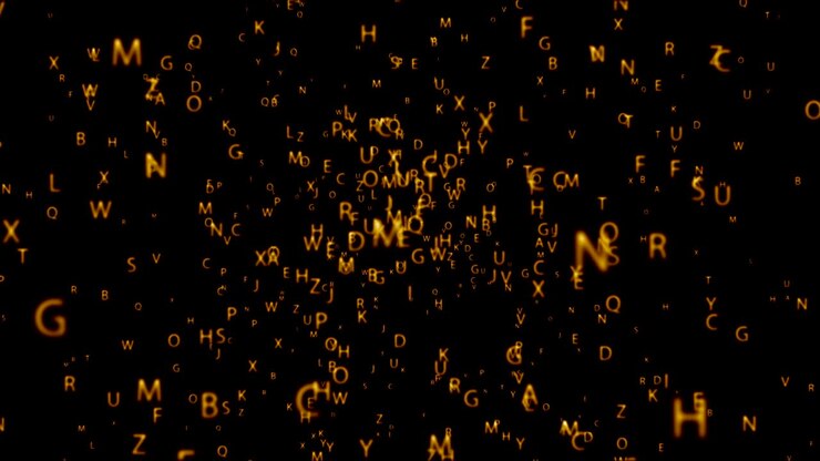 animazione orbitale loop senza cuciture con lettere dorate