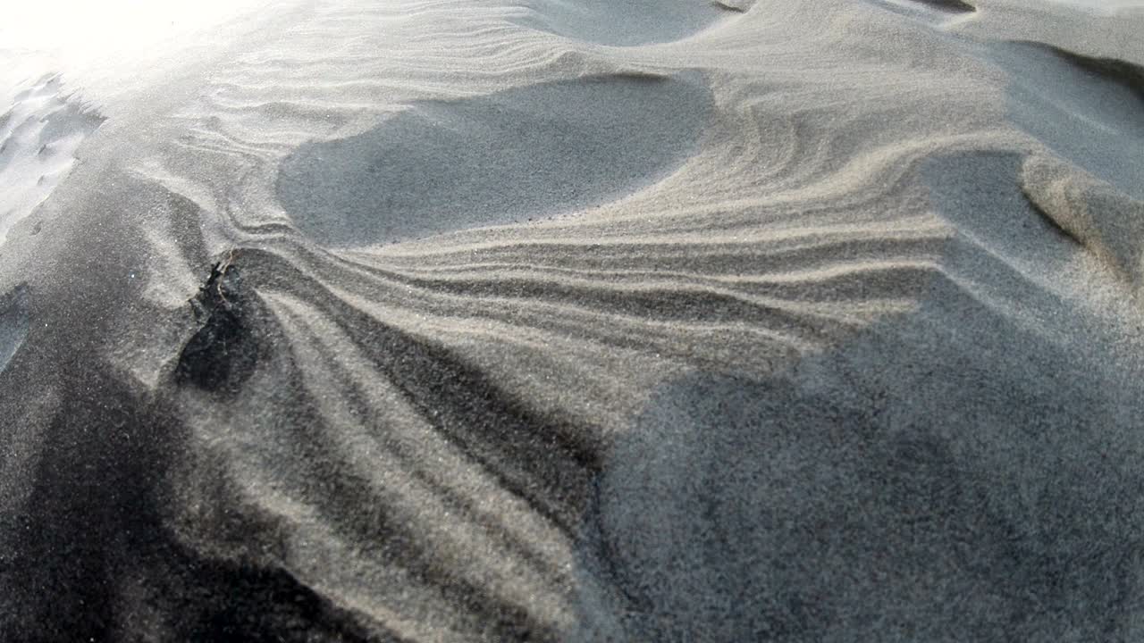 Sand dunes with dune grass in the storm of the North Sea, hiking dunes, dike protection, Sondervig, Jutland, Denmark, 4k