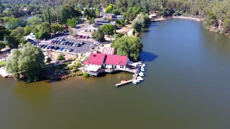 aerial of lake daylesford lake house