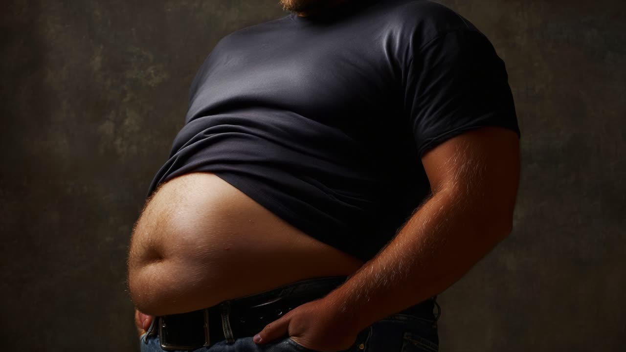 A Portrait of Self-Reflection: An Individual's Journey with Body Image as He Poses Confidently in Casual Attire, Emphasizing Unique Characteristics and Emotions Captured in Two Frames