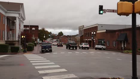 traffic through town