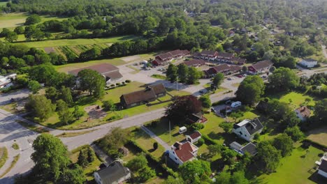 Aerial-beautiful-footage-over-the-picturesque-village-called-Sturko,-located-in-Karlskrona-Sweden-4