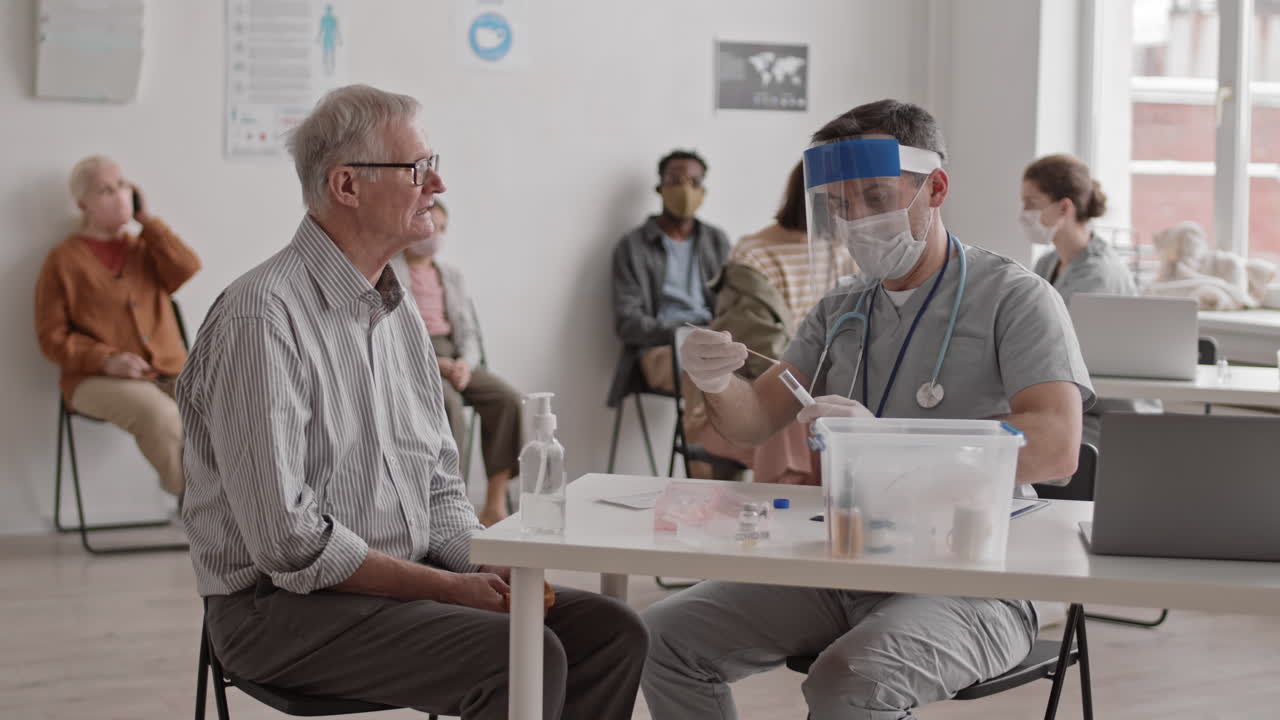 Doctor Taking Sample for Analysis