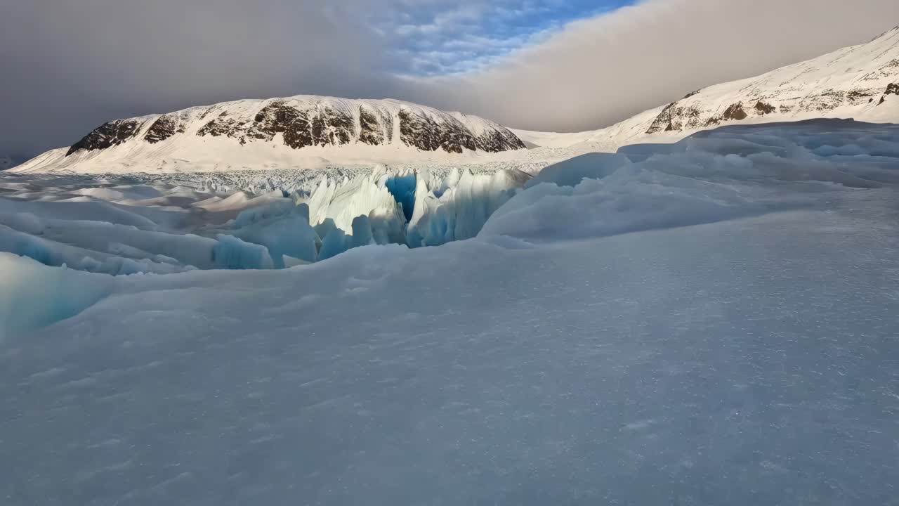 겨울의 빙하 풍경