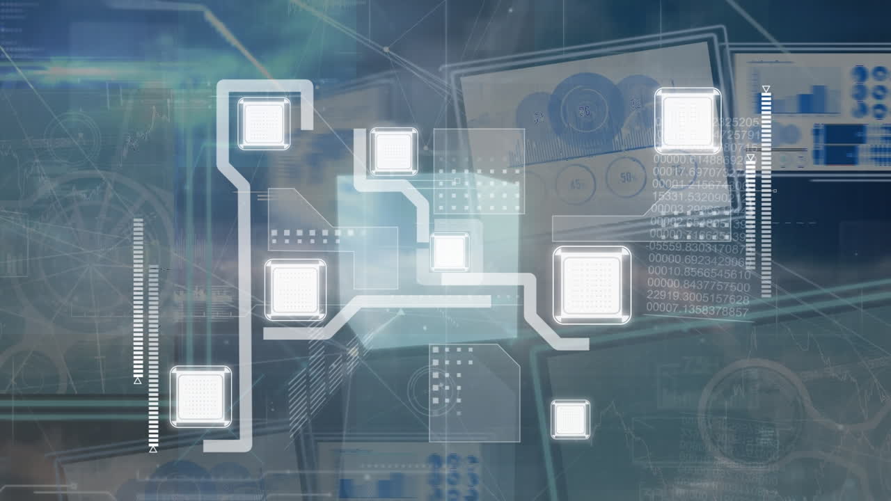 클라우드 상의 데이터 처리의 애니메이션