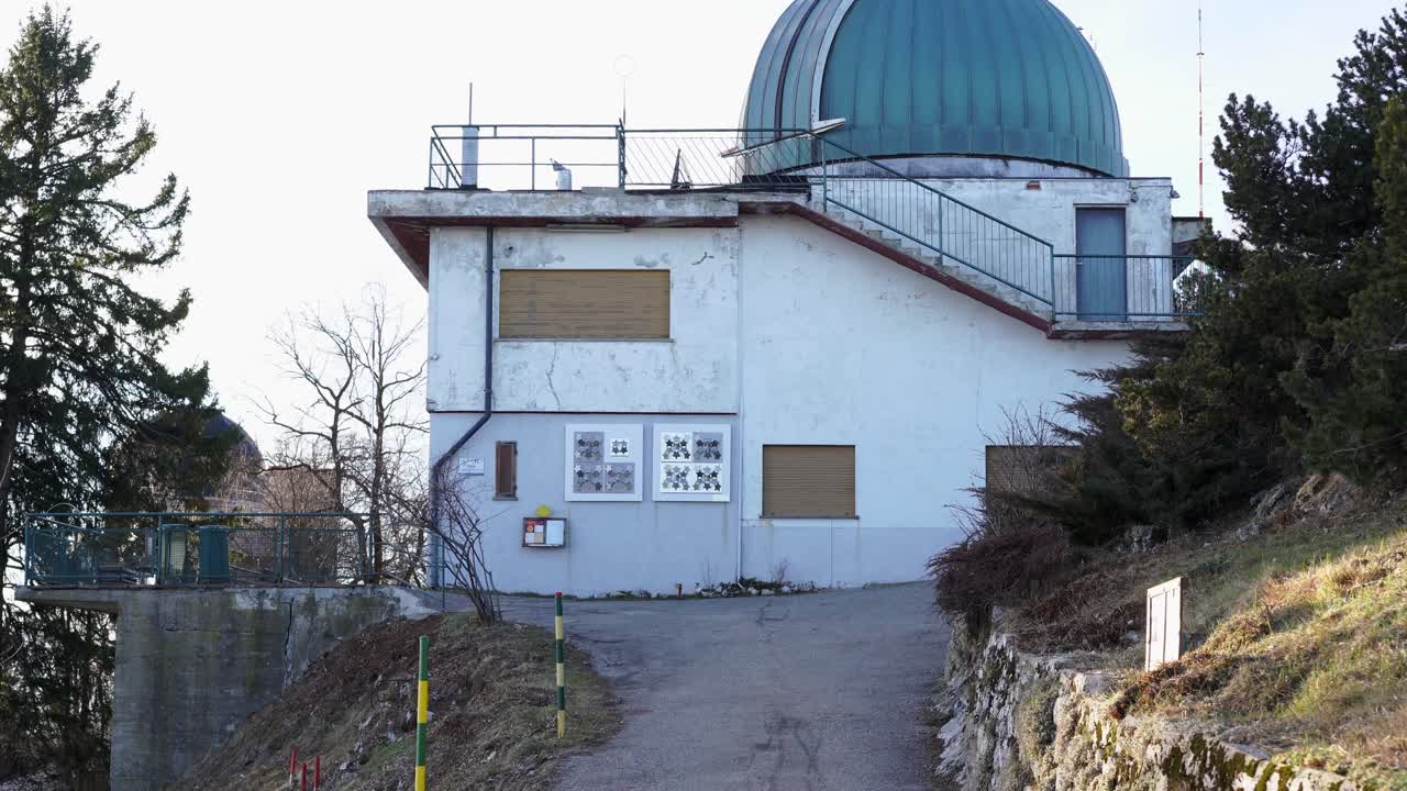 Walking towards astronomical observatory in Varese, Lombardy