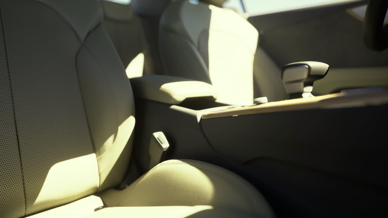 Interior view of a modern car featuring comfortable seating and controls