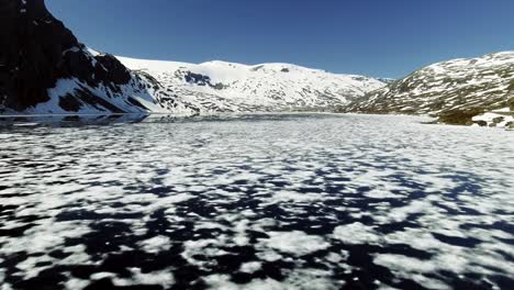 beautiful nature norway natural landscape. aerial footage djupvatne lake.