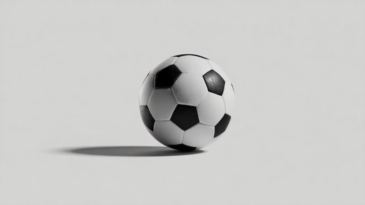 Un Primo Piano Dinamico di un Classico Pallone da Calcio, che Cattura il Suo Design e Movimento in Due Fotogrammi, Illustrando la Bellezza dell'Attrezzatura Sportiva in Movimento.