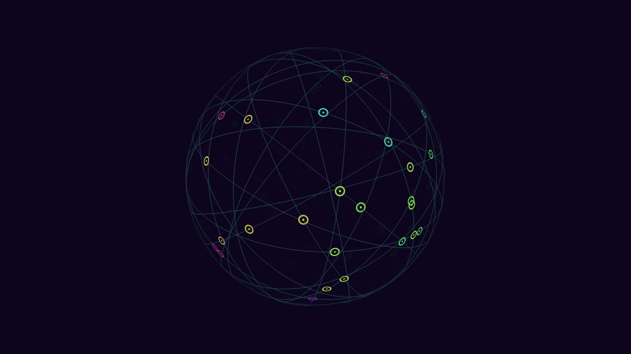A network diagram showing interconnected circles representing nodes connected by lines to depict relationships. This visual aids in understanding the connectivity and relationships