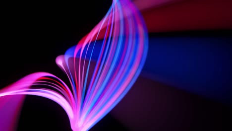 light flow bg in 4k. abstract looped background with light trails, stream of red blue neon lines in space move to form looped spiral shapes. modern trendy motion design background. light effect,