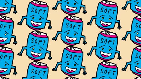 kids drawing pop art seamless background with theme of soft drink