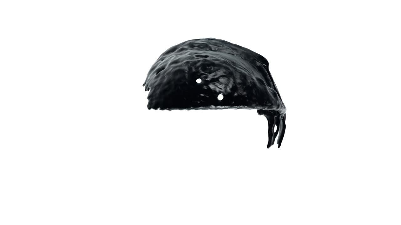 검은색 페인트 (유, 석유) 는 그 중심에 끌어당기는 구 주위에 스프레이로 흐른다.