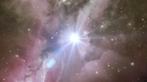 superficie de la nube nebulosa en el universo repleto de estrellas