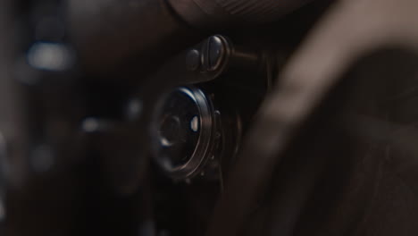close-up of a vintage camera lens