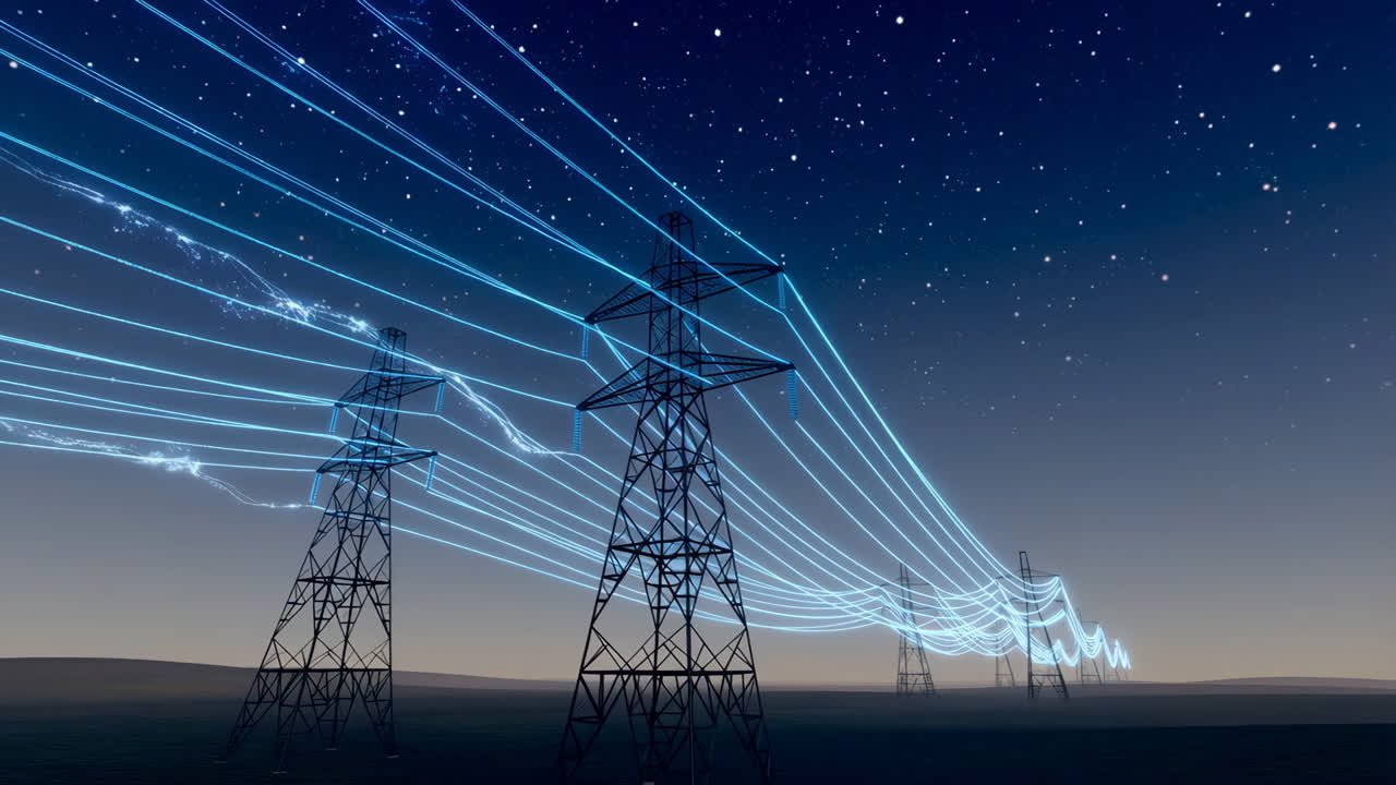 Electrical Grid at Night