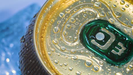 aluminum soda tin can lid cover of soft drink on ice goes around the circle.