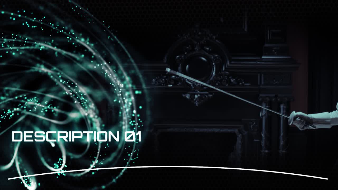 Futuristic spiral vortex with glowing particles swirling motion background for modern presentations