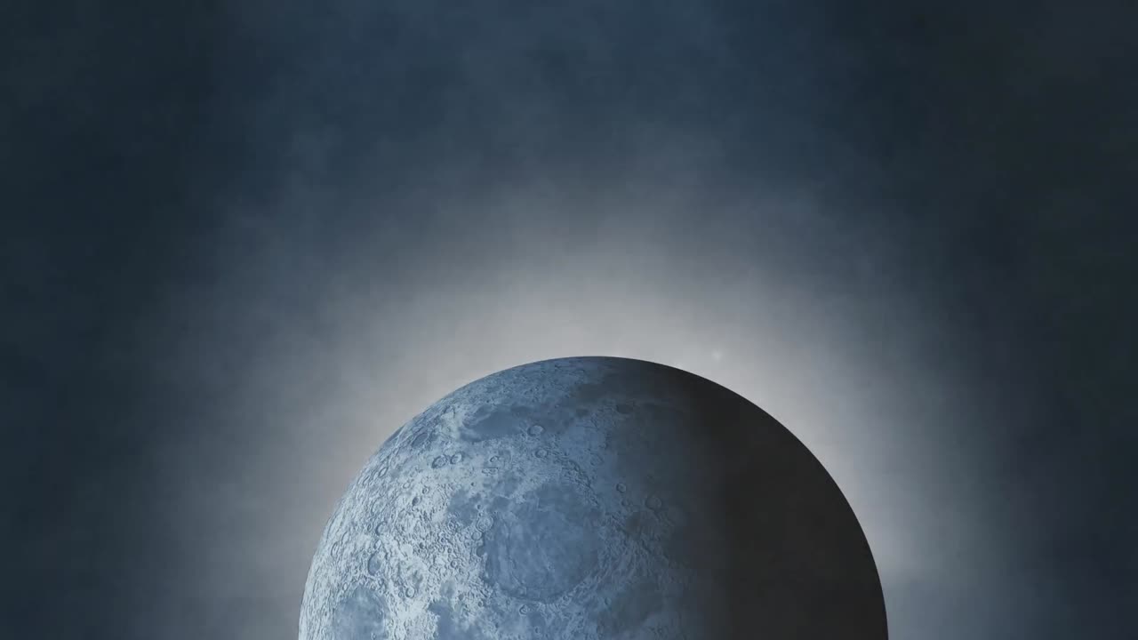 Moon and clouds of smoke