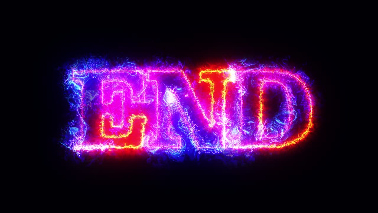 end text fire line text loop animation