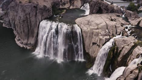 beautiful shoshone falls on snake river between jerome and twin falls at daytime in idaho, usa