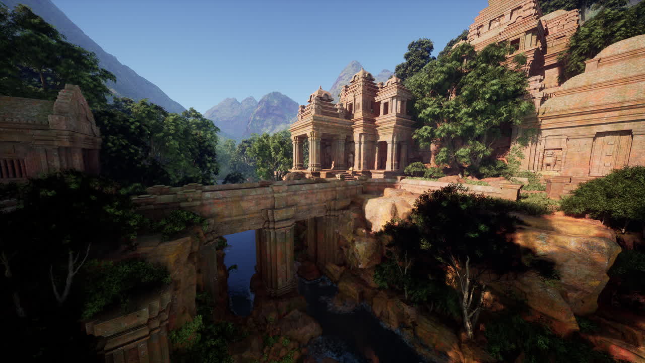 древние руины храмов в джунглях