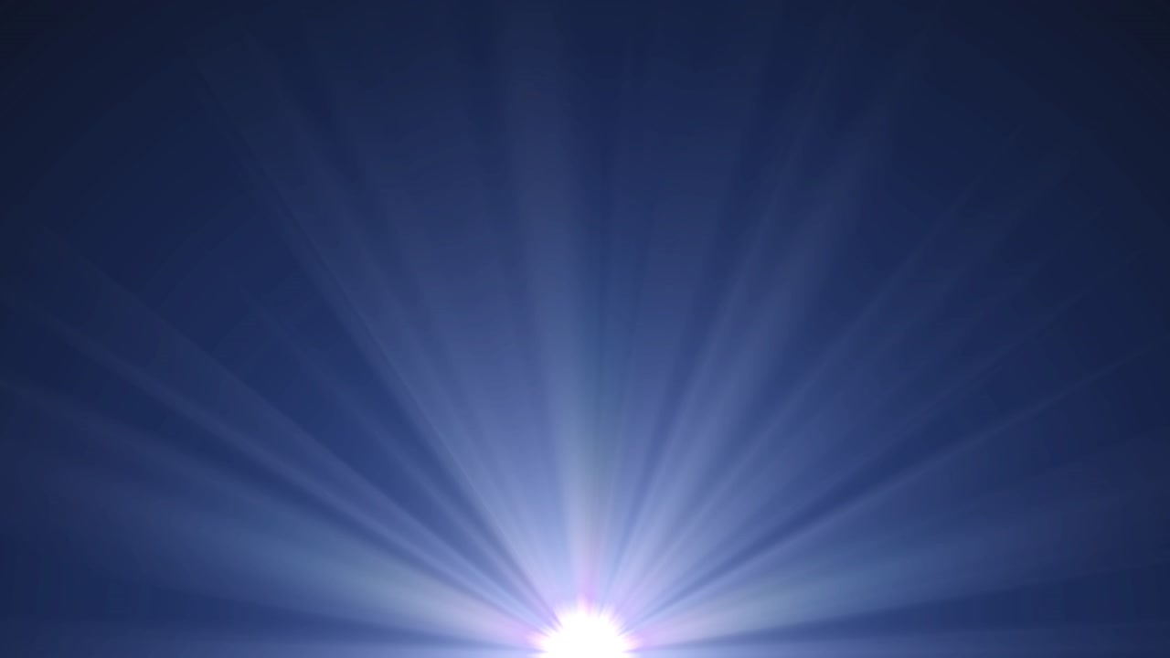 4k isolated global parameter blue light rays animation background shine or sun effect on black