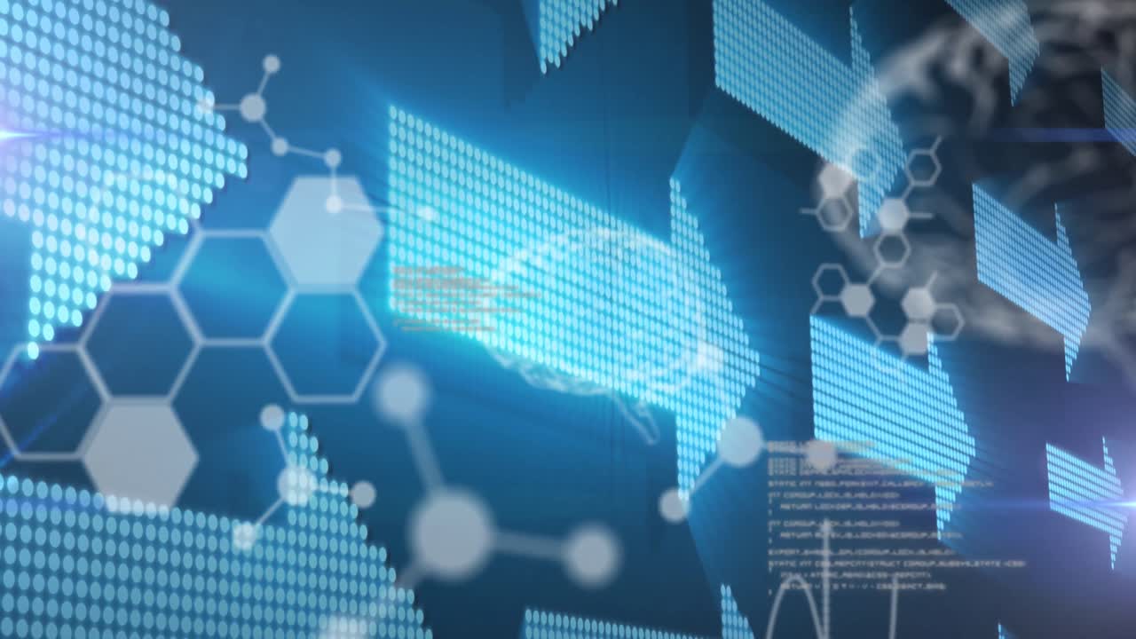 반 ⁇ 이는 화살표의 애니메이션, 인간의 뇌와 의료 데이터 처리