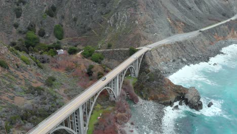 big creek bridge california big sur follow drone shoot