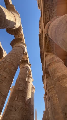a view of ancient temples, low angle shot