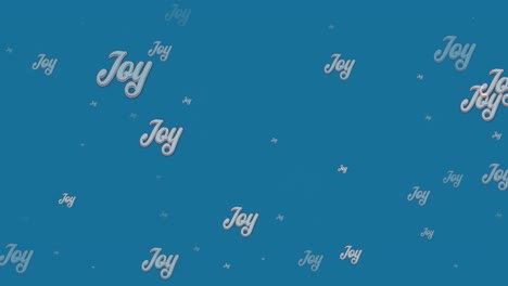 animation of christmas greetings text over blue background