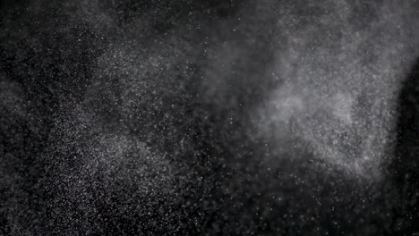 검은 바탕에 분리 된 파우더