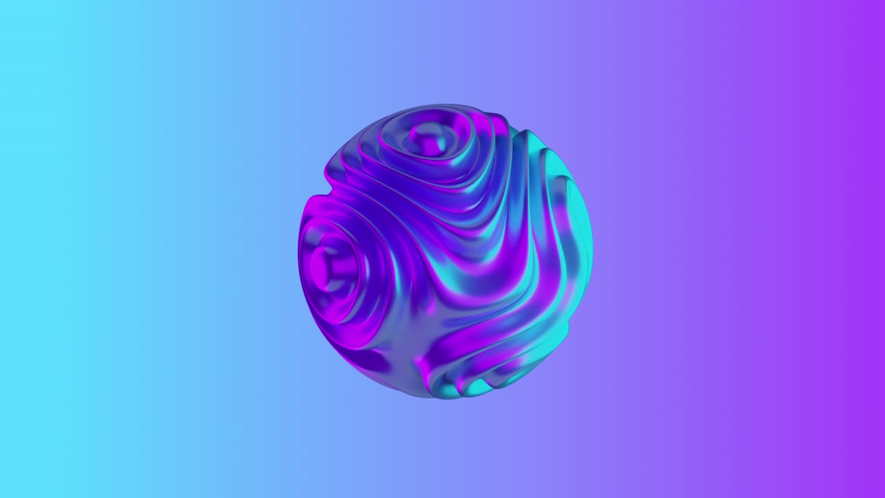 animación ondulada arte abstracto esfera 3d