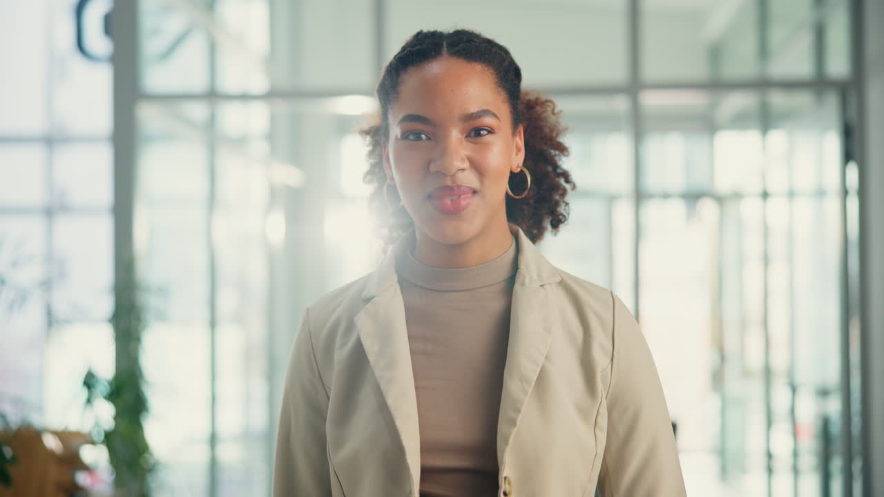 Confident businesswoman in office environment