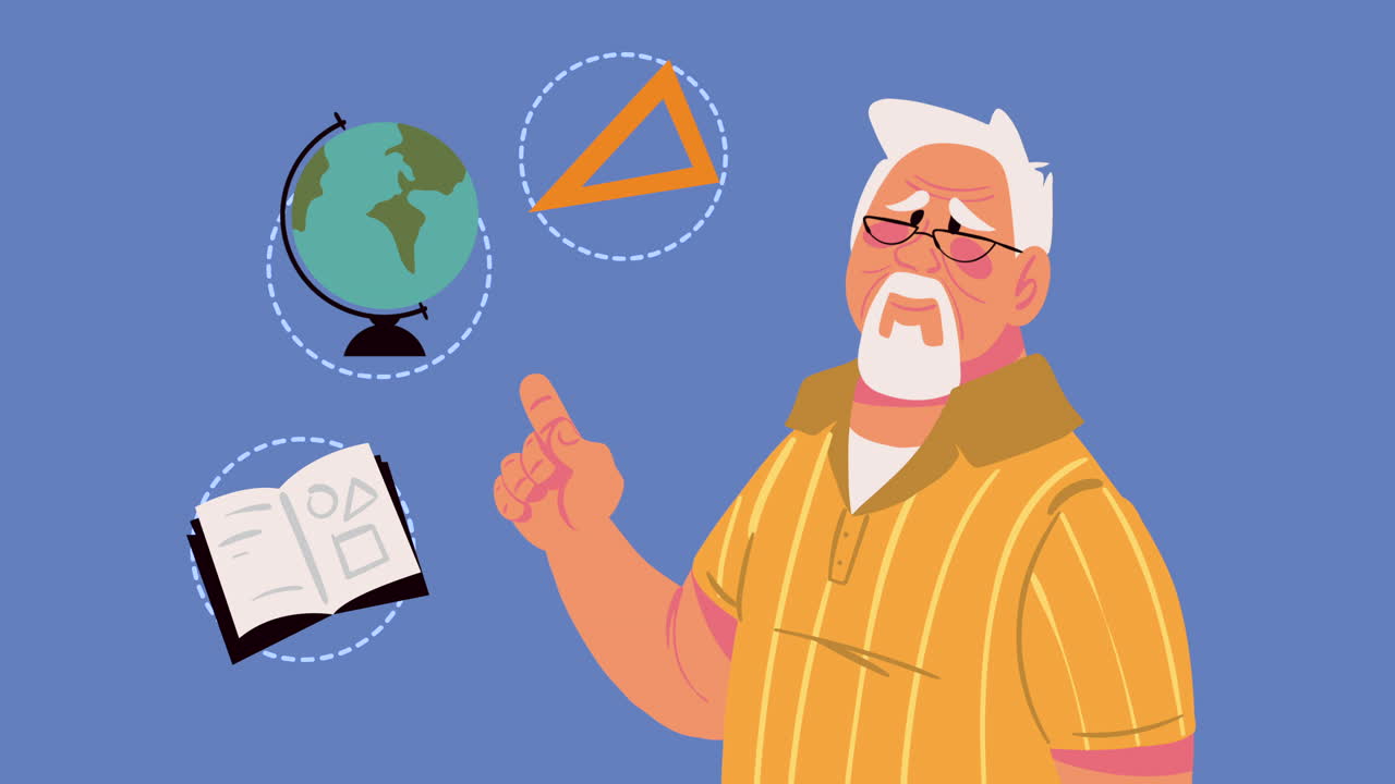 maestra en el carácter de la clase