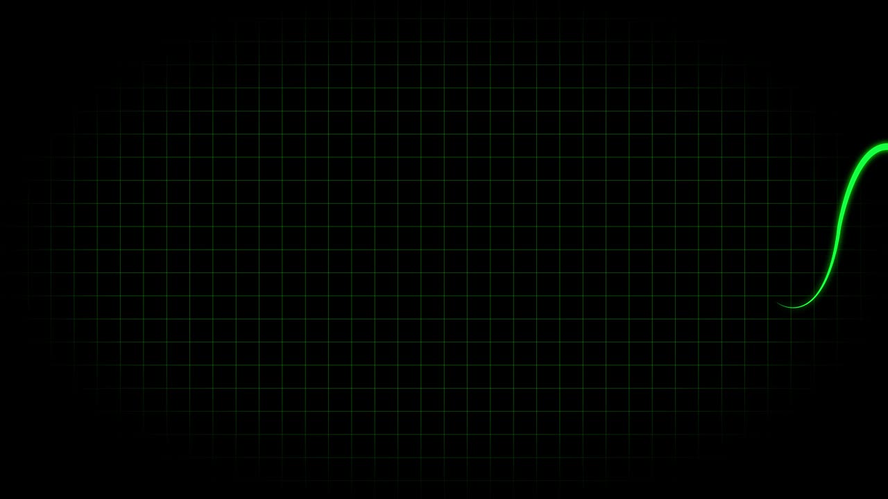 전기 심장 기록 오실로스코프 파동 형태 애니메이션 모션 그래픽