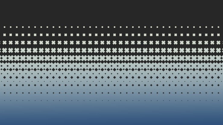 Modern wave blue and white dots form a minimalistic pattern
