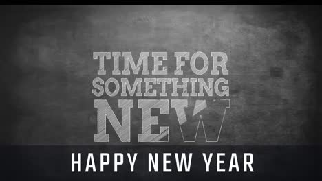 time for something new sign and happy new year text 4k