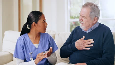 Man,-nurse-and-writing-with-patient-in-elderly