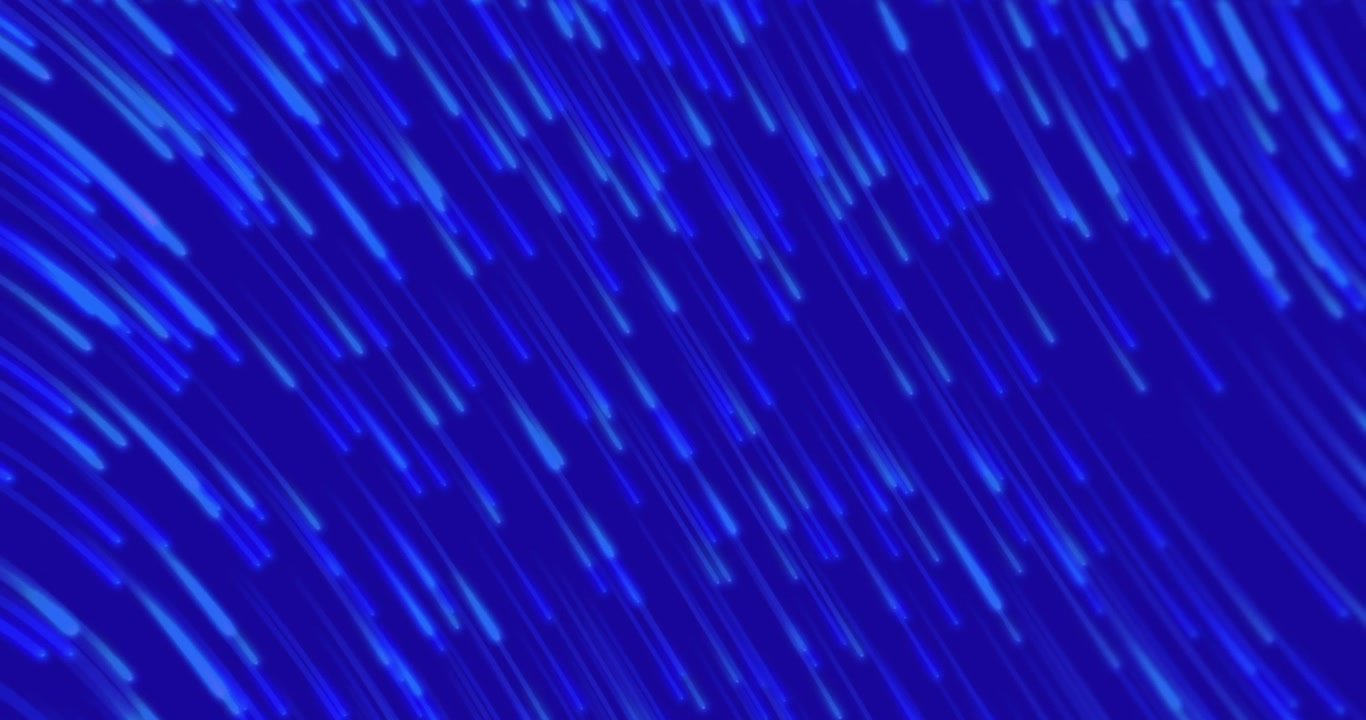 Animazione digitale di scie luminose su sfondo blu con spazio per il testo